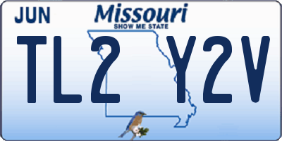 MO license plate TL2Y2V