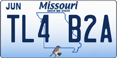 MO license plate TL4B2A