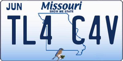 MO license plate TL4C4V