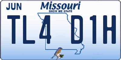 MO license plate TL4D1H