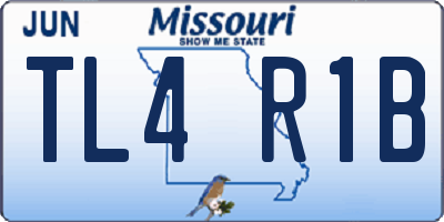 MO license plate TL4R1B