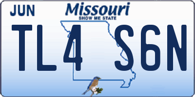 MO license plate TL4S6N