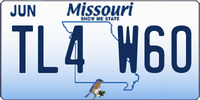 MO license plate TL4W6O