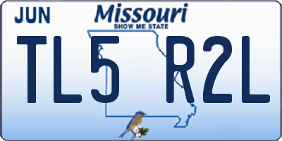 MO license plate TL5R2L