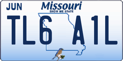 MO license plate TL6A1L