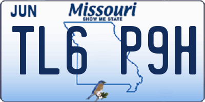 MO license plate TL6P9H