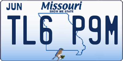 MO license plate TL6P9M