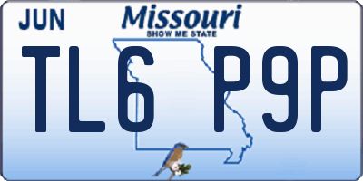 MO license plate TL6P9P