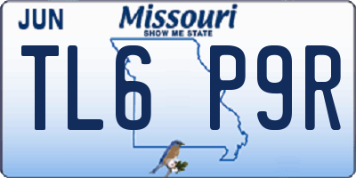 MO license plate TL6P9R