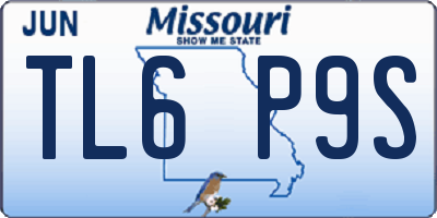 MO license plate TL6P9S