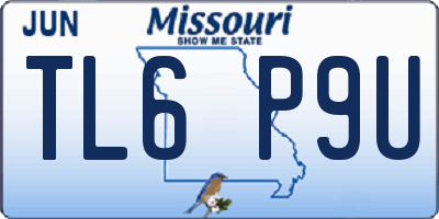 MO license plate TL6P9U