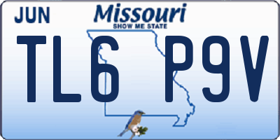 MO license plate TL6P9V