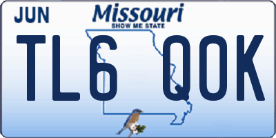 MO license plate TL6Q0K