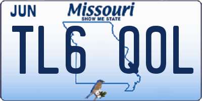 MO license plate TL6Q0L