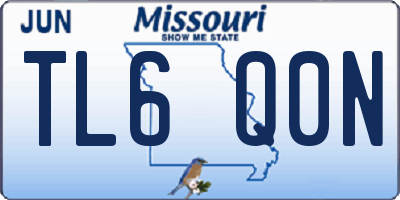 MO license plate TL6Q0N
