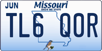 MO license plate TL6Q0R