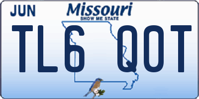 MO license plate TL6Q0T