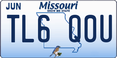 MO license plate TL6Q0U