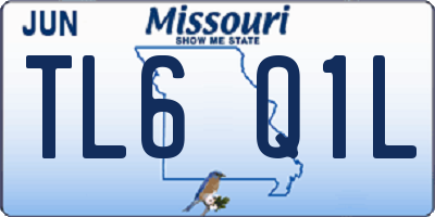 MO license plate TL6Q1L