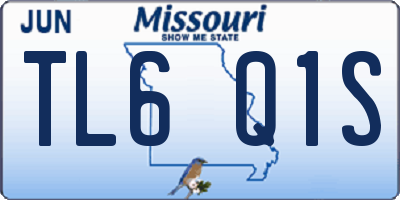 MO license plate TL6Q1S