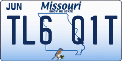 MO license plate TL6Q1T