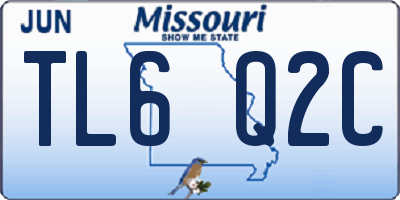 MO license plate TL6Q2C