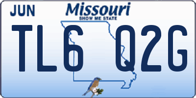 MO license plate TL6Q2G