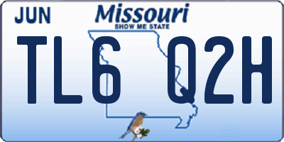 MO license plate TL6Q2H