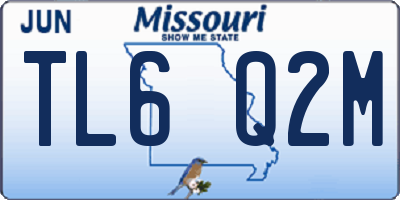 MO license plate TL6Q2M