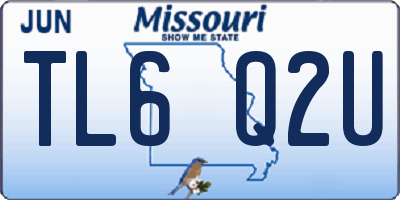 MO license plate TL6Q2U