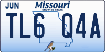 MO license plate TL6Q4A