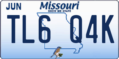 MO license plate TL6Q4K
