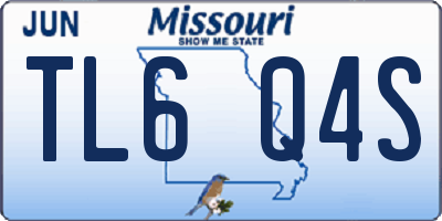 MO license plate TL6Q4S