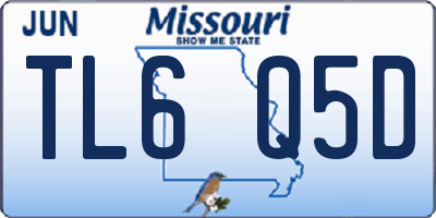 MO license plate TL6Q5D