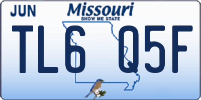 MO license plate TL6Q5F