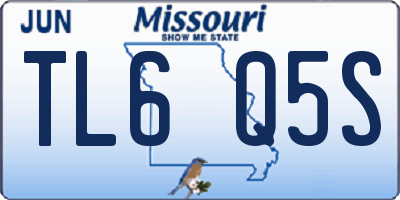 MO license plate TL6Q5S