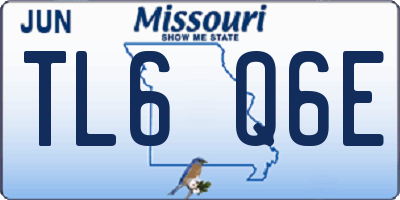MO license plate TL6Q6E