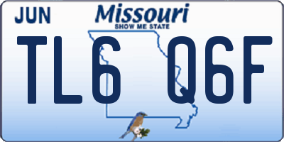 MO license plate TL6Q6F