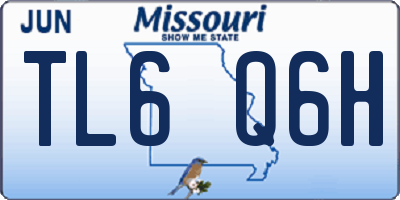 MO license plate TL6Q6H