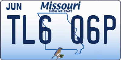 MO license plate TL6Q6P