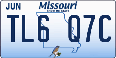 MO license plate TL6Q7C