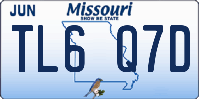 MO license plate TL6Q7D