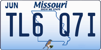 MO license plate TL6Q7I