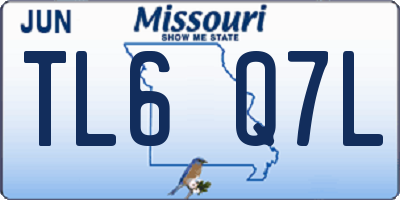 MO license plate TL6Q7L