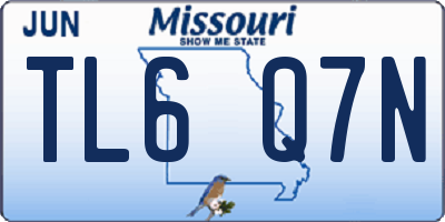 MO license plate TL6Q7N