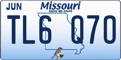 MO license plate TL6Q7O