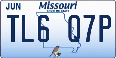 MO license plate TL6Q7P