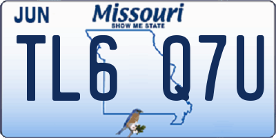 MO license plate TL6Q7U