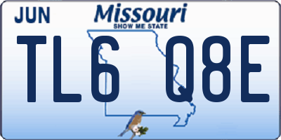 MO license plate TL6Q8E