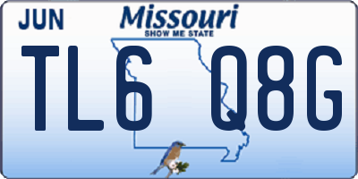 MO license plate TL6Q8G